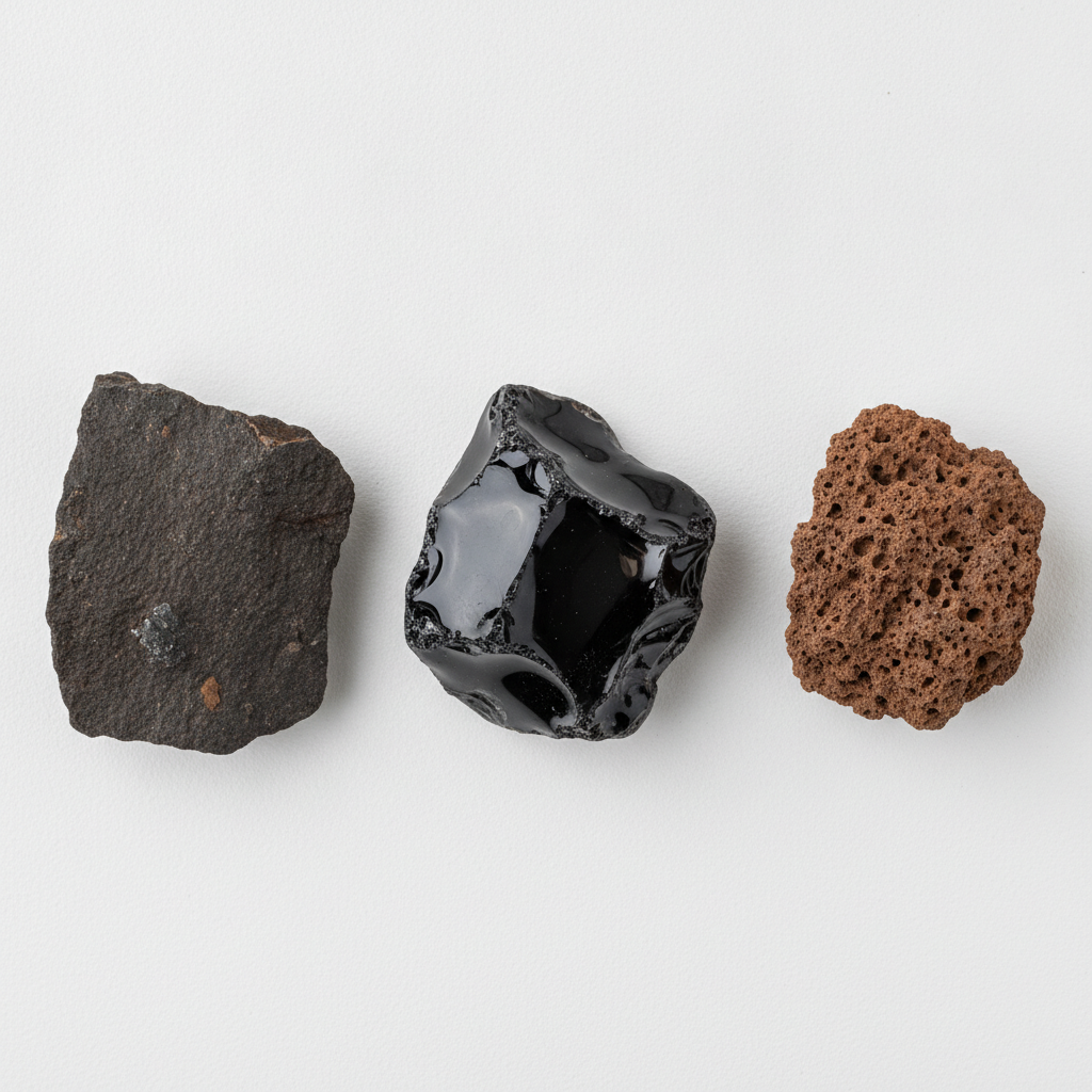 Basalt vs Obsidian vs Scoria: Volcanic Rock Identification