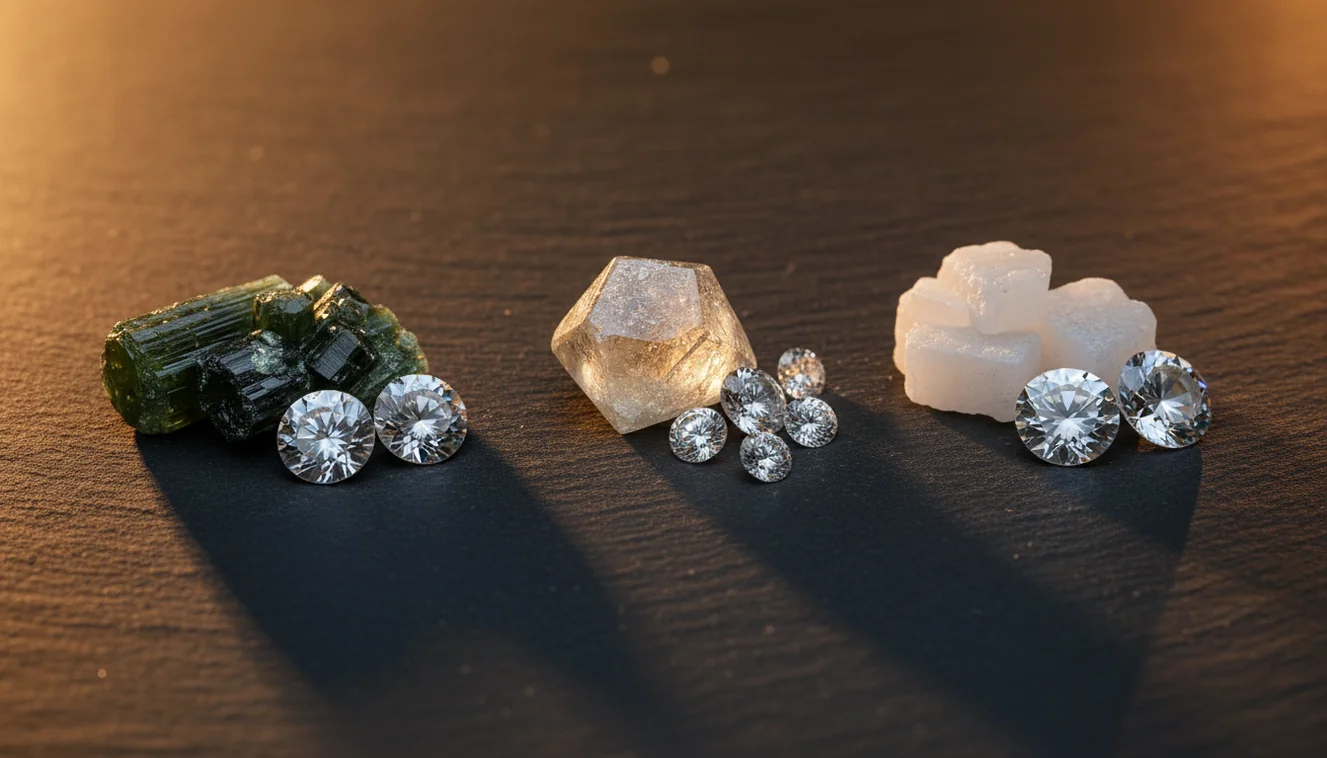 Diamond vs Moissanite vs Cubic Zirconia