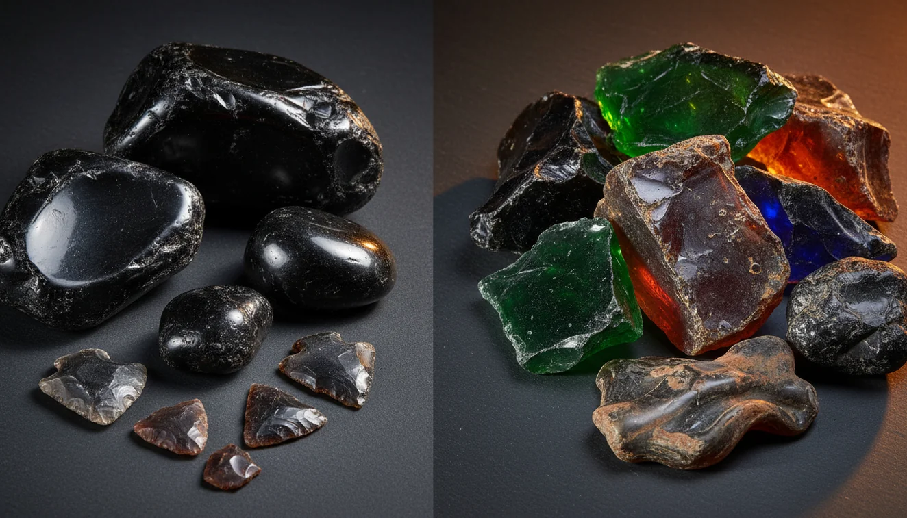 Obsidian vs Slag Glass: How to Tell the Difference