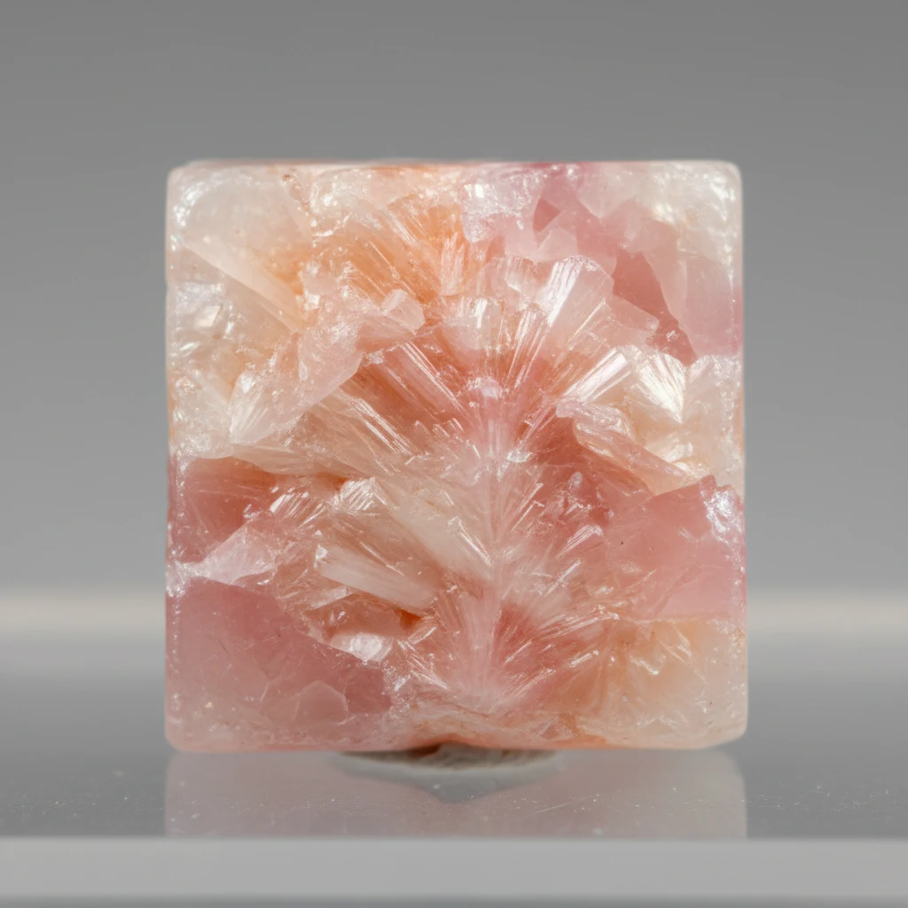 Pink to orange Conch Pearl organic gem with smooth surface and pearly silky luster