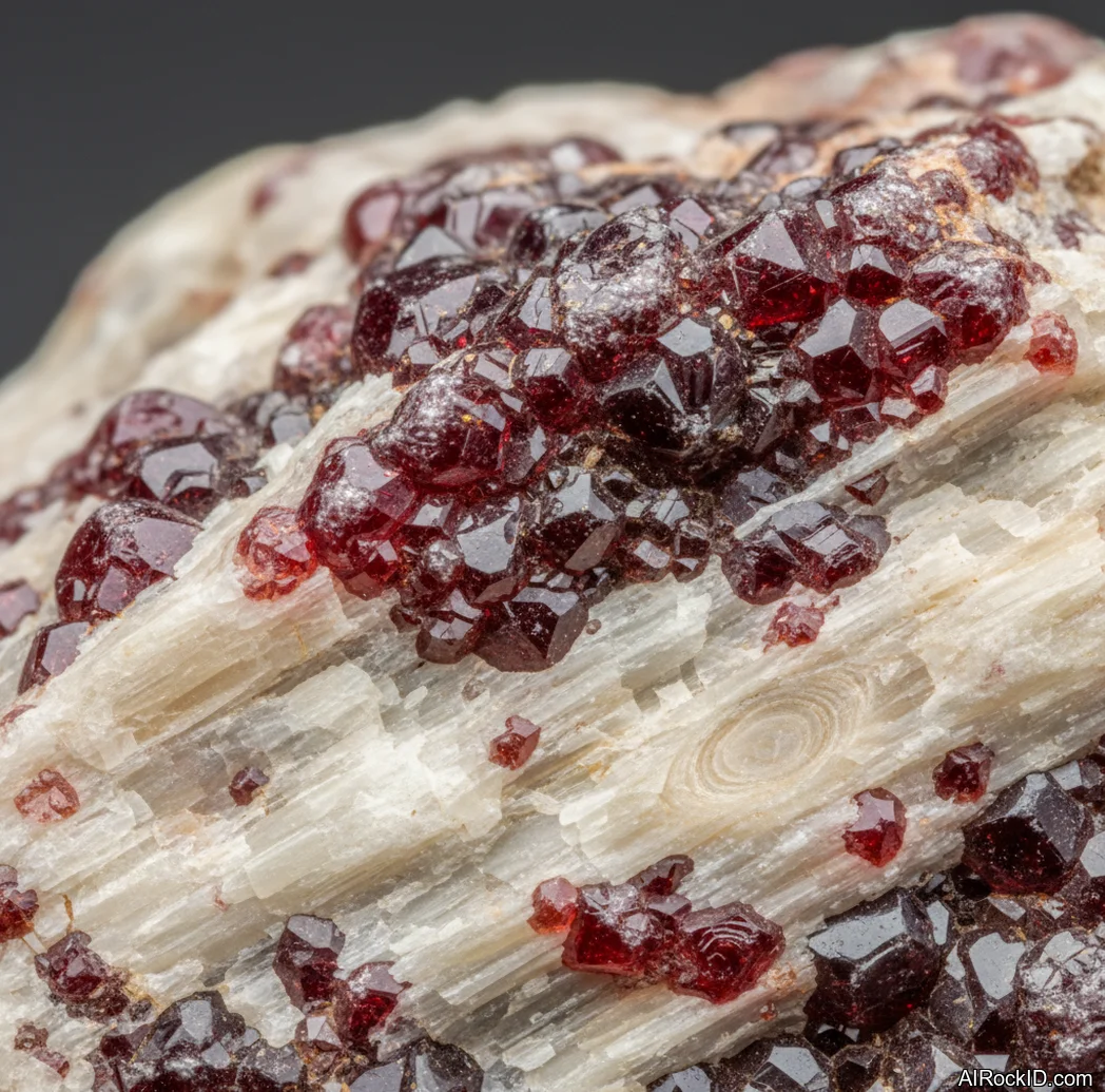 Garnet In Wollastonite