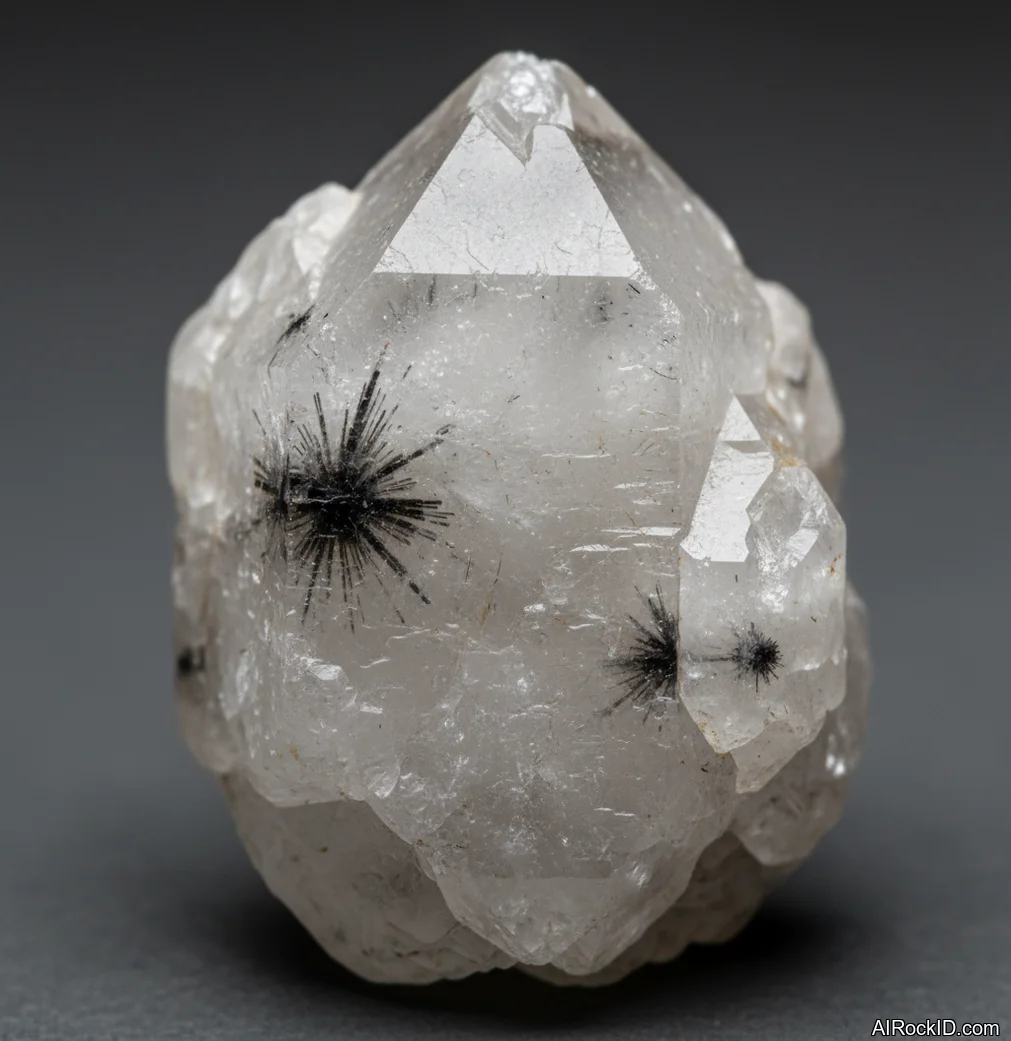Hollandite In Quartz