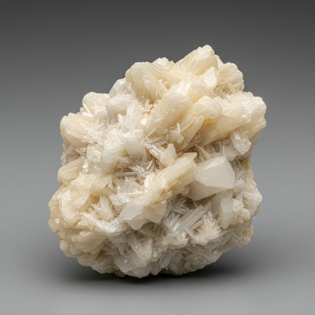 Creamy white ivory organic gem specimen with smooth polished surface and pale yellow tones