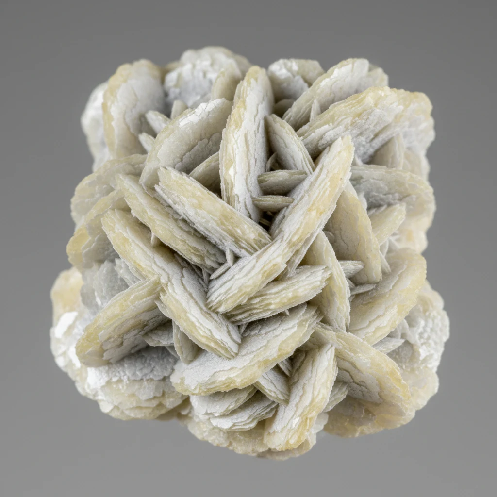 White to pale yellow kaolinite clay mineral specimen with dull earthy luster and powdery texture