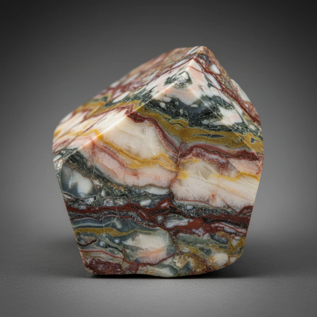 Polished and rough marble showing white crystalline texture with gray veining