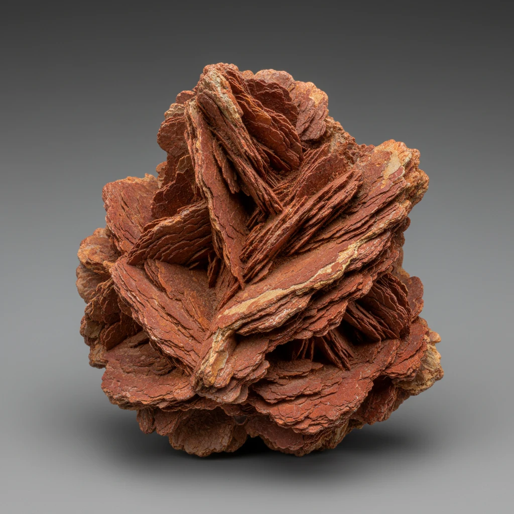 Reddish-brown red clay specimen with fine earthy texture and dull opaque surface