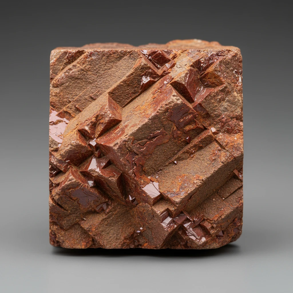 Reddish-brown terracotta clay ceramic specimen with porous earthy surface